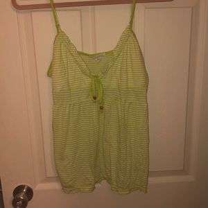 Green & White Striped Tank